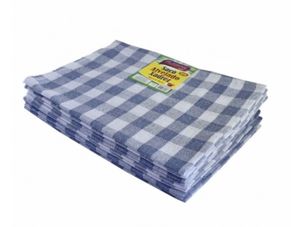 Saco Alvejado Xadrez 50x70 - 6 Unidades
