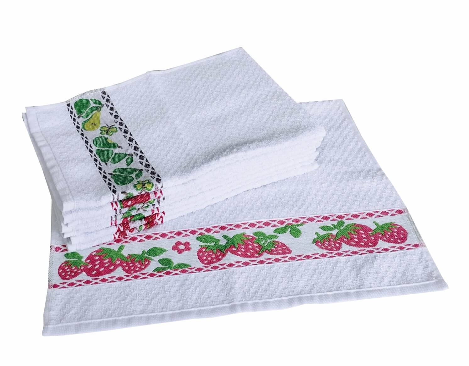 Pano de Prato Atoalhado Estampado 45X70  - 12 unidades