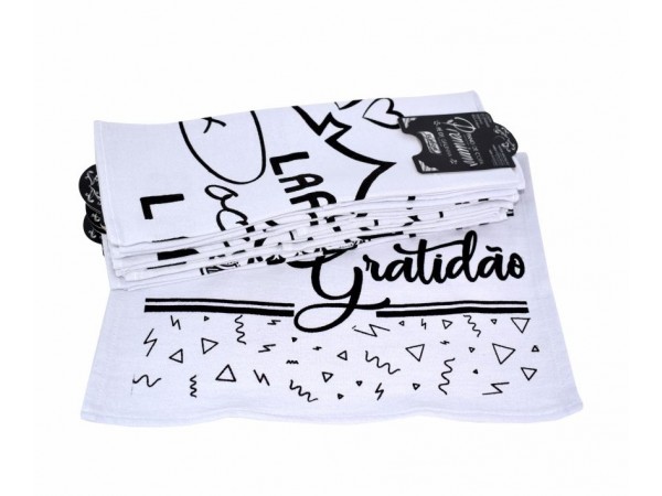 Pano de Prato Premium Pé de Galinha 45X66 - 24 unidades