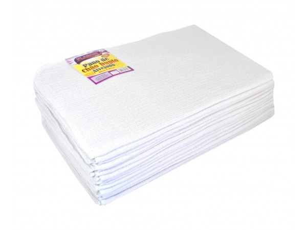 Pano de Chão Alvejado Duplo 50X80 - 25 unidades