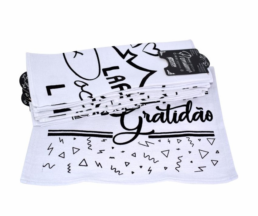 Pano de Prato Premium Pé de Galinha 45X66 - 24 unidades