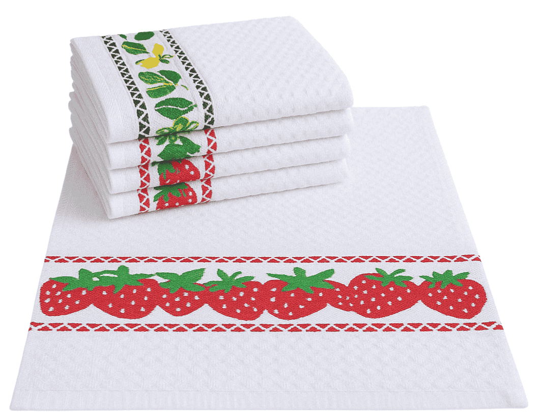 Pano de Prato Atoalhado Estampado 45X70  - 12 unidades