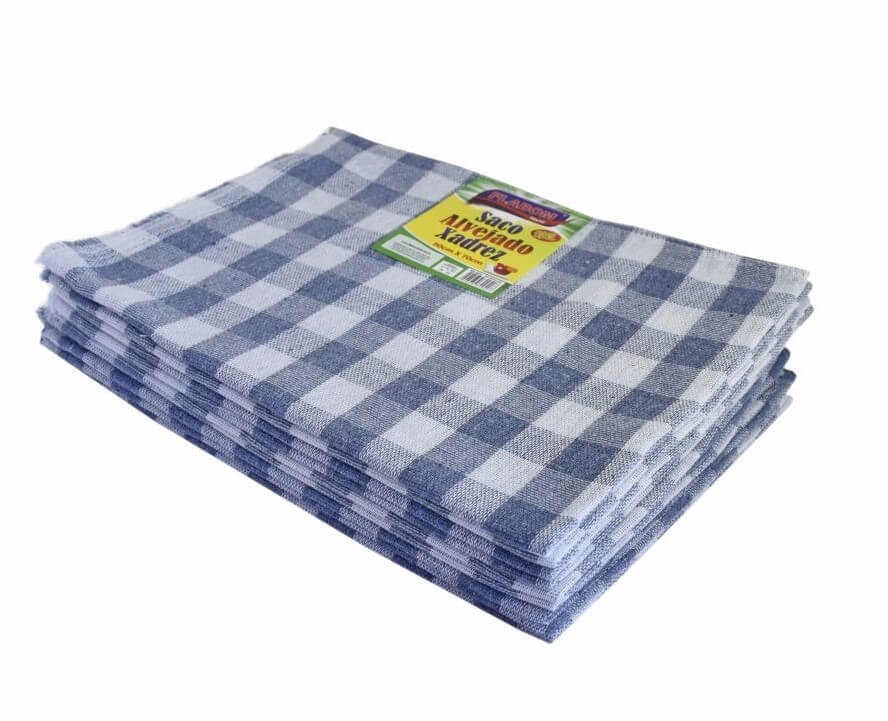Saco Alvejado Xadrez 50x70 - 25 Unidades