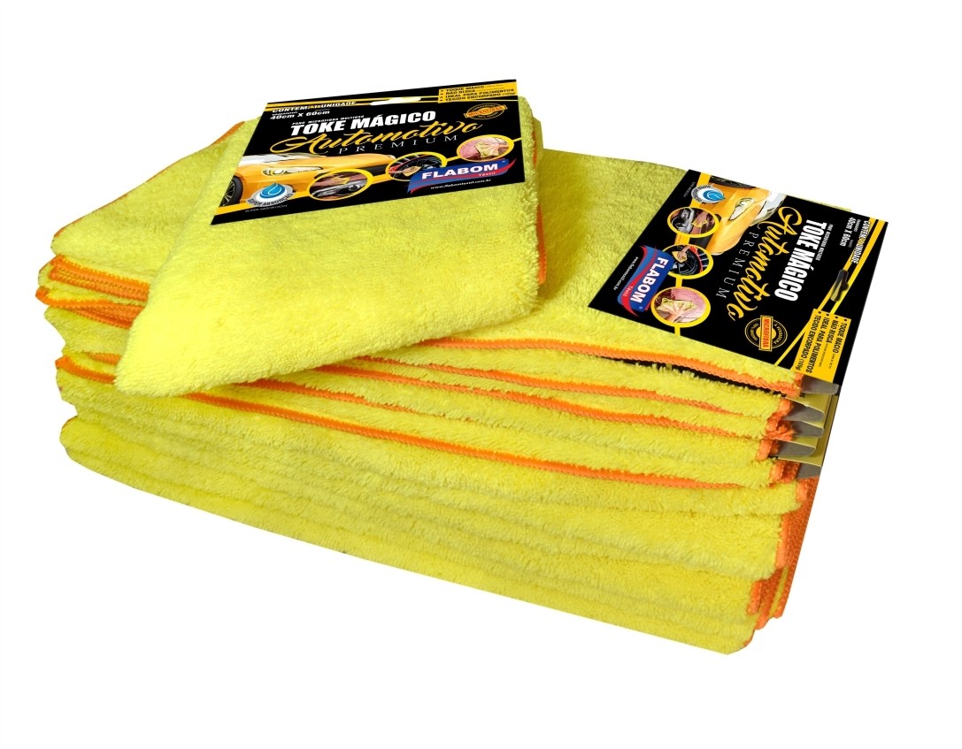Pano de Microfibra Automotivo Toke Mágico 40X60 - 12 unidades
